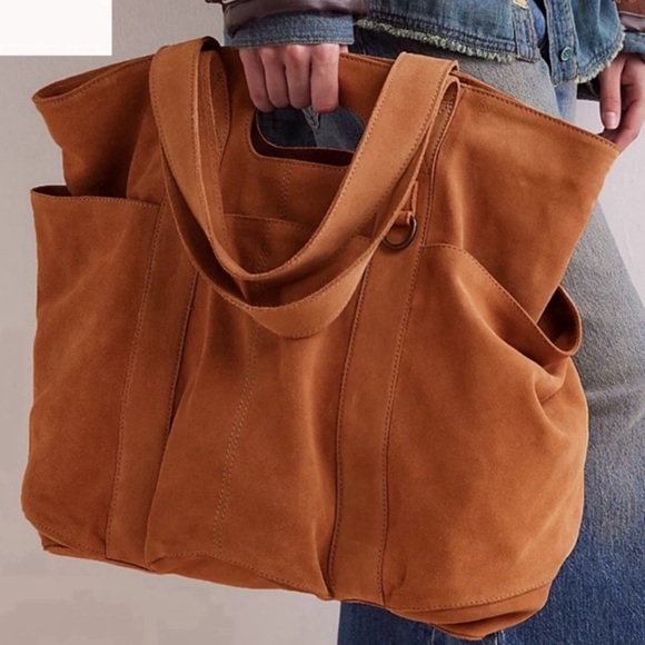 Free People Caravan Tote bag in Saddle ❤️ NWOT - Picture 3 of 3
